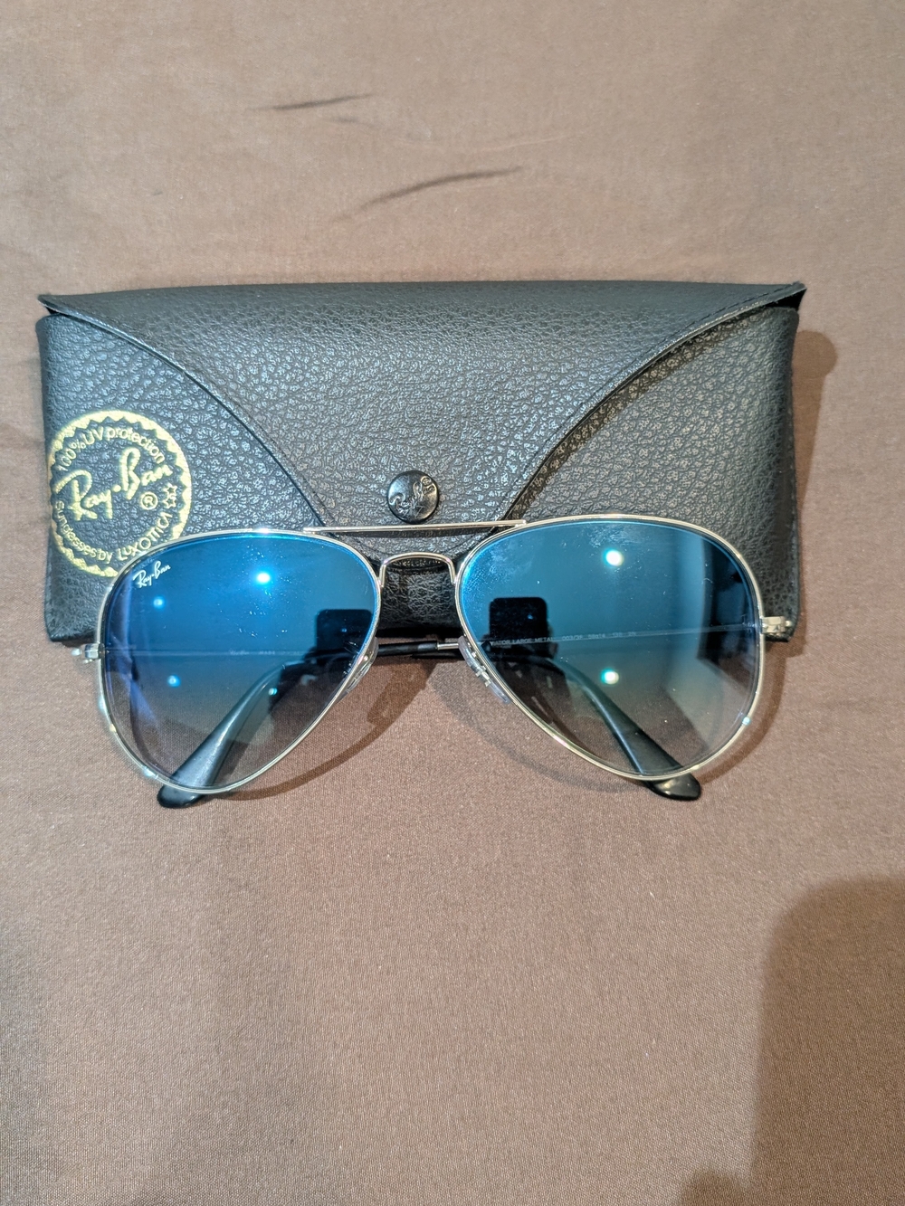 Ray-Ban Men’s Aviator Sunglasses in Blue Gradient